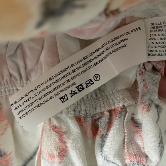 NWOT Moon River Floral Puff Sleeve Linen Top - Picture 6 of 7